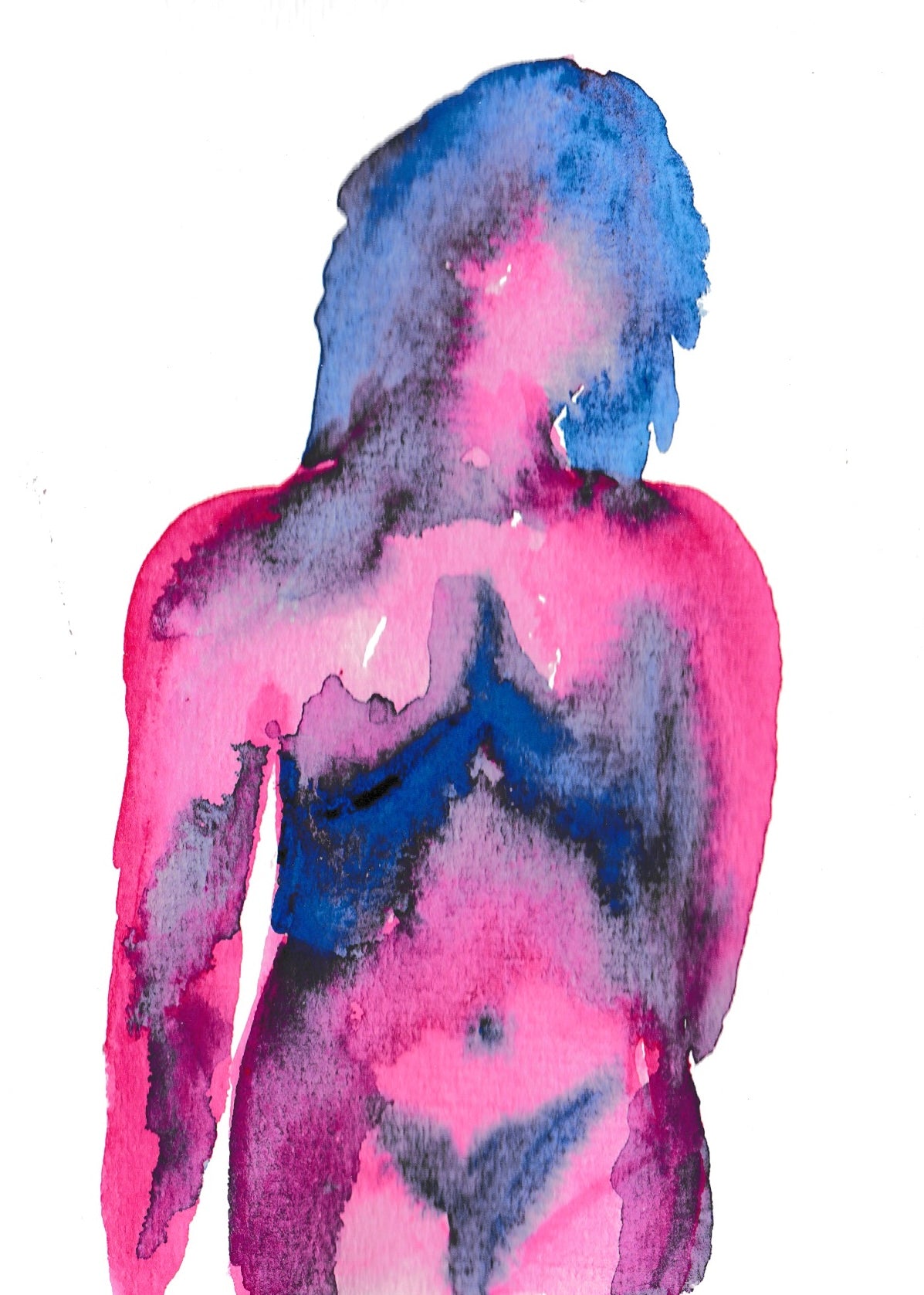 Drippy Figure Drawing - 5x7"