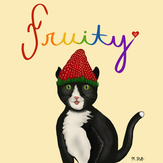 Fruity Cat - 5x5”