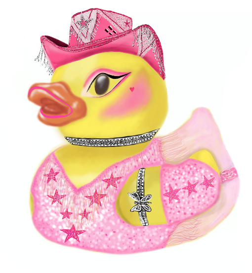 Pink Pony Duck - Sticker